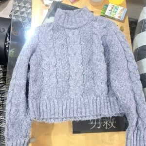 American Eagle womens gray sweater M